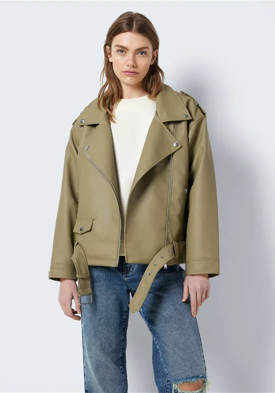 Early Bird Discount Noisy May Paulina Oversized Biker Jacket, Mermaid