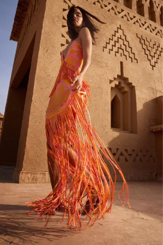 Hurry In Long Dress Carmen - Pink Macro Stelis