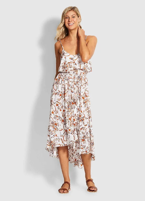 Weekend Deal El Dorado Chloe Paisley Dress - White