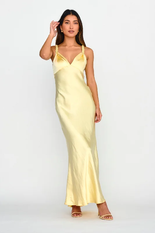 Don't Miss Muraya Braided Strap Maxi Dress Butter