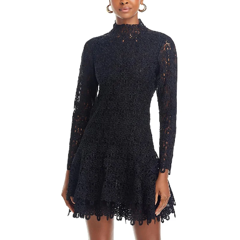 Exclusive Savings Womens Eyelet Lace Mini Dress