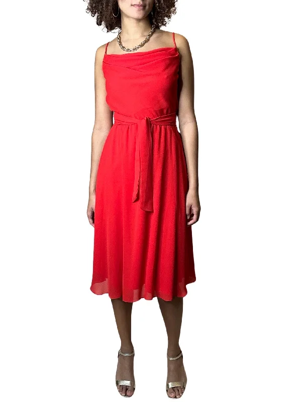 Price Fest Gorgeous Bright Red Saks Fifth Avenue - Ferrali Preloved Dress UK 10 - 12