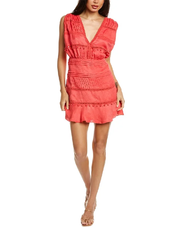 Deal Alert IRO Pavi Linen-Blend Mini Dress