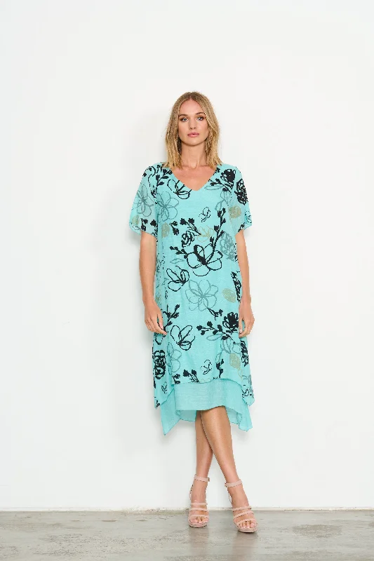 Exclusive Preview HOLMES & FALLON | 2 layer printed dress