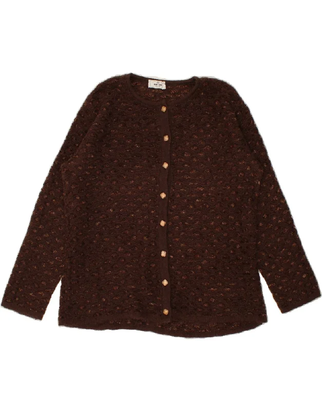 Time-Limited Offer VINTAGE Womens Cardigan Sweater UK 18 XL Brown