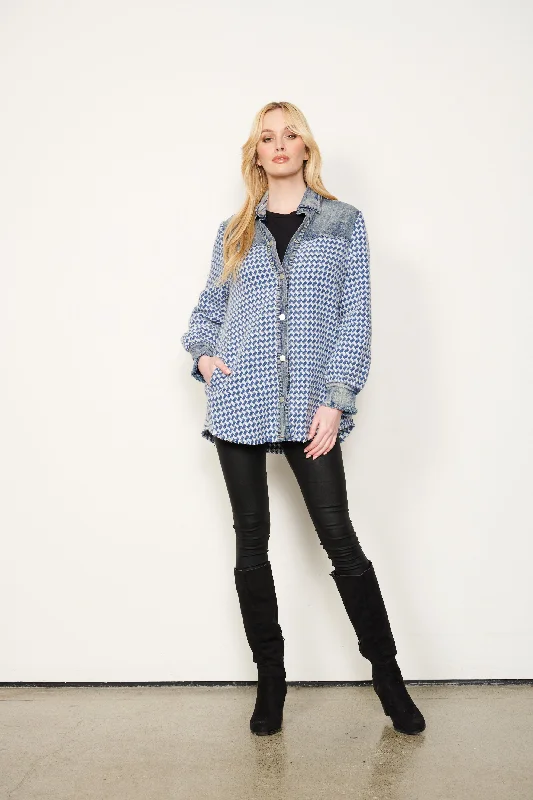 Year-End Sale HOLMES & FALLON | Denim Jacquard Jacket