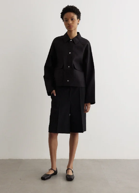 Instant Discount Cropped Cotton Jacket