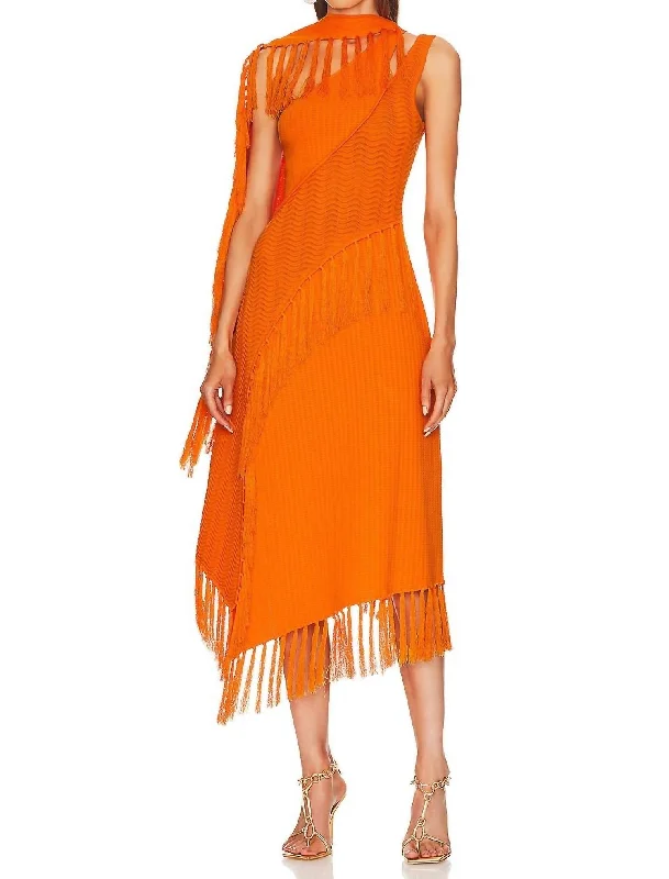 Limited Edition Saida Dress In Papaya
