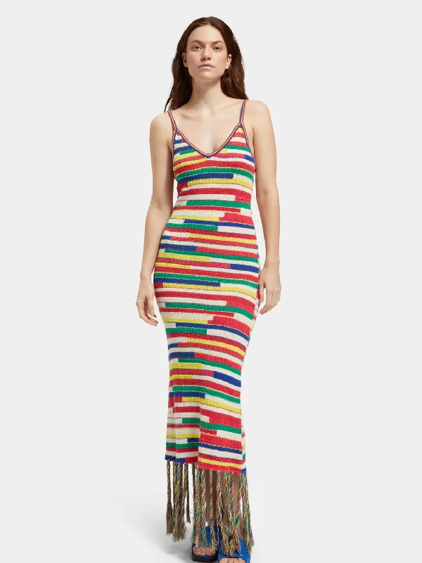 Midnight Sale Multicolour intarsia knitted dress