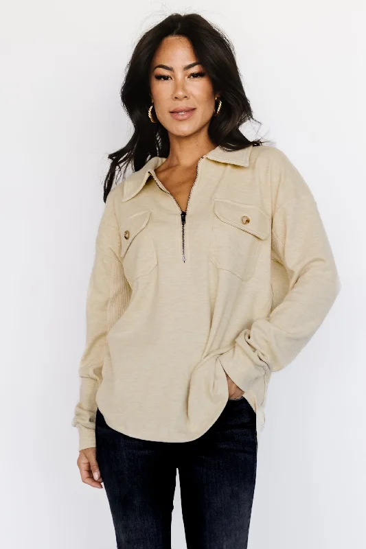 Extra Discounts Patrick Half Zip Pullover | Honey