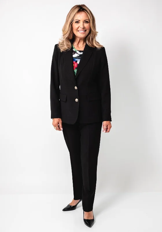 Deal Mania Avalon Dolores Single Breasted Blazer, Black