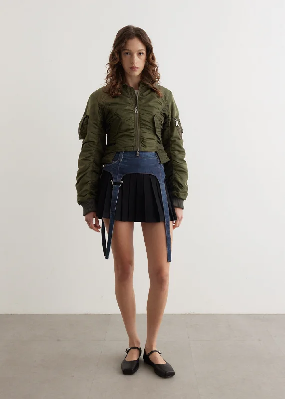 Buy Now Vitalina Lace-Up Bomber Jacket