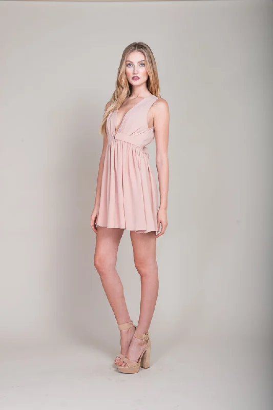 Don’t Miss Out Laine Day Festival Dress Blush