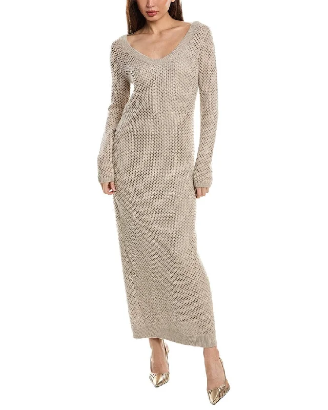 Limited Stock Brunello Cucinelli Cashmere & Silk-Blend Sweaterdress