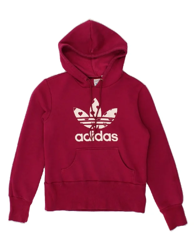 Unmissable Offer ADIDAS Womens Graphic Hoodie Jumper IT 44 Medium Pink Cotton