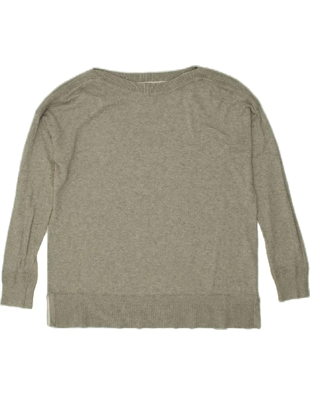 Price Cut JOULES Womens Boat Neck Jumper Sweater UK 14 Medium Grey Cotton