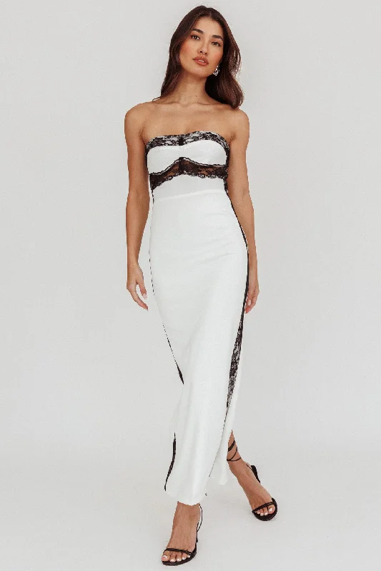 Low Prices Tenika Strapless Bodycon Maxi Dress White