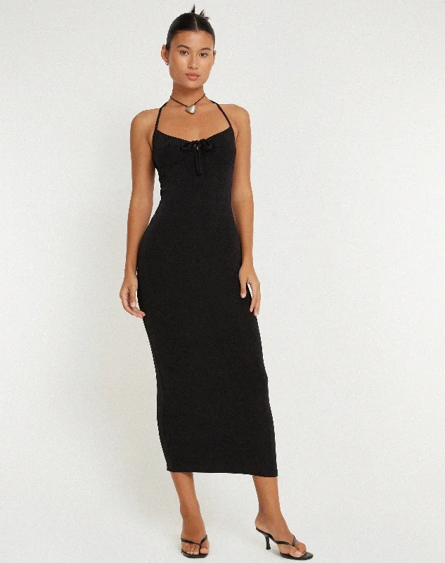 Seasonal Clearance Clovia Maxi Dress in Black