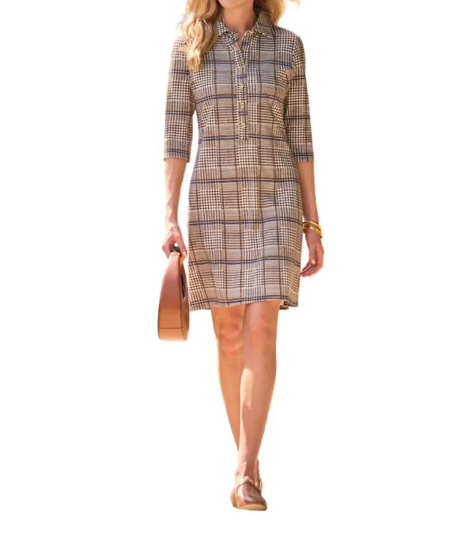 Special Promotion Susana Ponte Dress In Glen Plaid