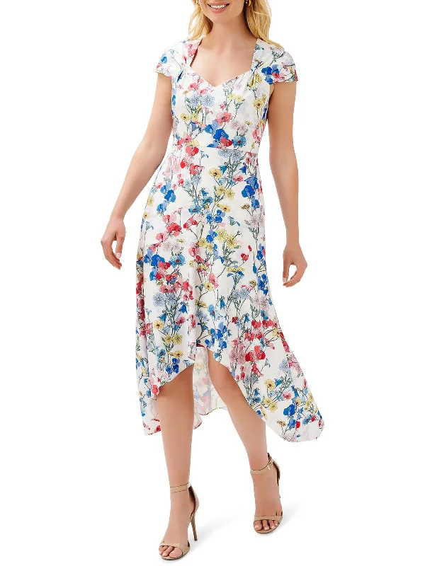 Don’t Miss Out Womens Sweetheart Neck Calf Midi Dress