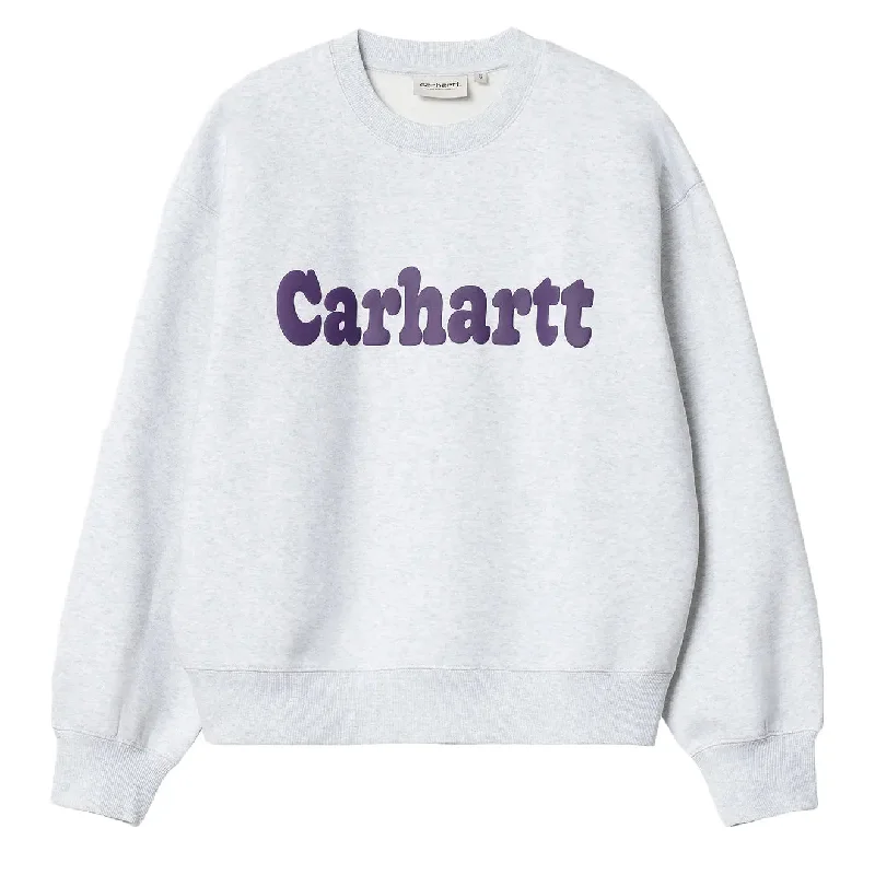 Deal Zone Carhartt WIP Womens Bubbles Sweatshirt Grey Heather / Cassis