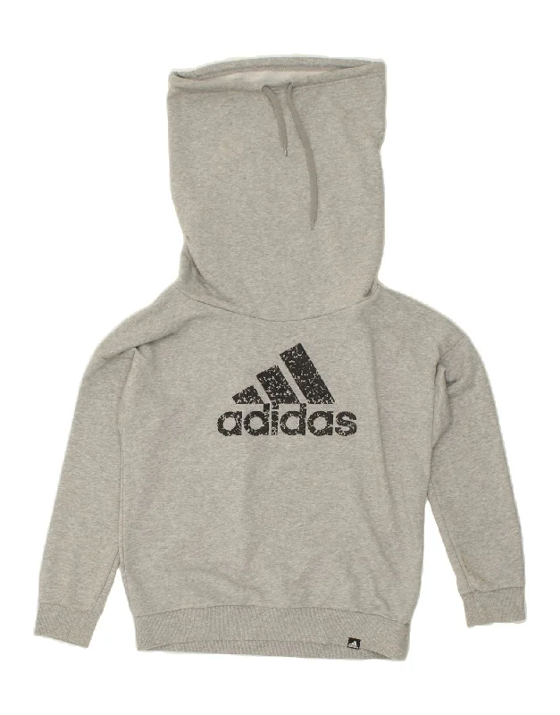 Massive Deals ADIDAS Womens Graphic Sweatshirt Jumper UK 14 Medium Grey Cotton