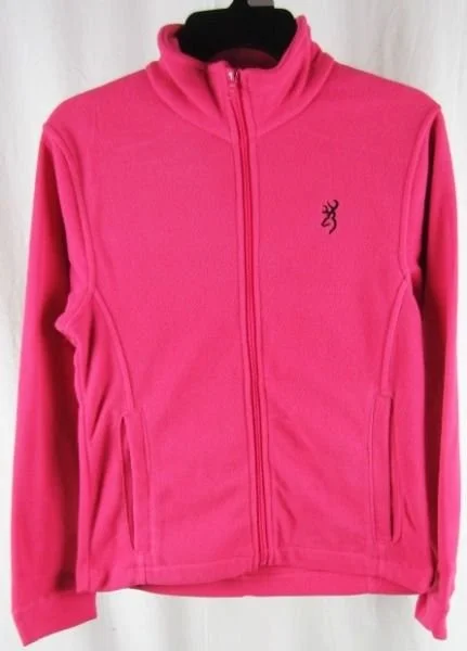 Mega Deal Browning Buckmark Fuchsia Pink Fleece Full Zip Jacket Size XS