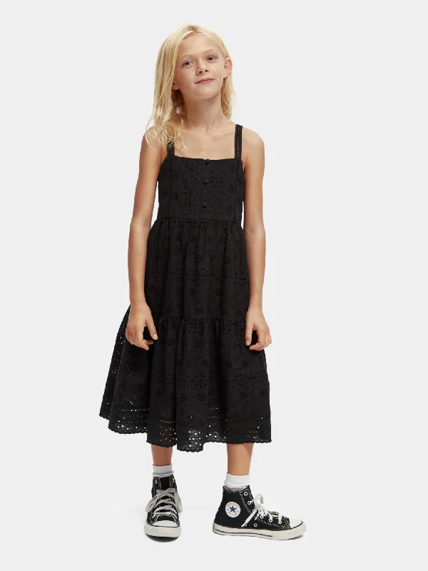 Low Prices Kids - Strapped broderie anglaise maxi dress