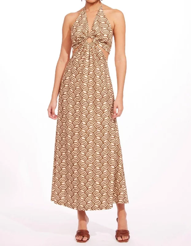 Online Only Halley Midi Dress in Montenegro
