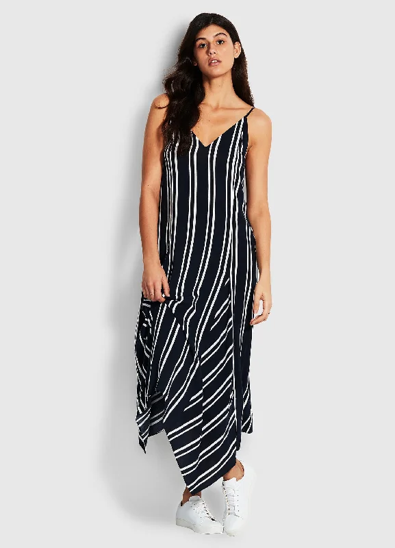 Price Blitz Summer Sea Stripe Dress - Navy Stripe