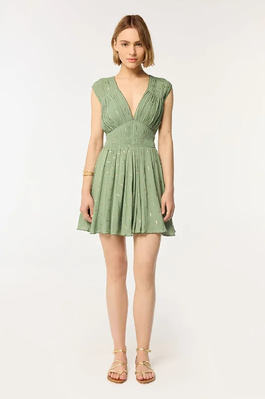 New Markdowns Mini Dress Ciao - Sage