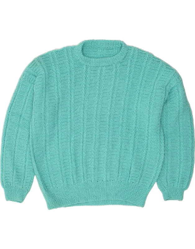Price Meltdown VINTAGE Womens Crew Neck Jumper Sweater UK 20 2XL Turquoise