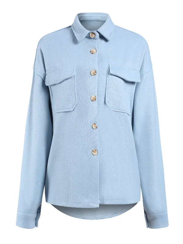 Mega Deal 1960s Lapel Pocketed Solid Coat