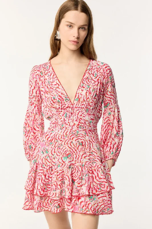 Today’s Deal Mini Dress Chiara - Pink Wings Flower