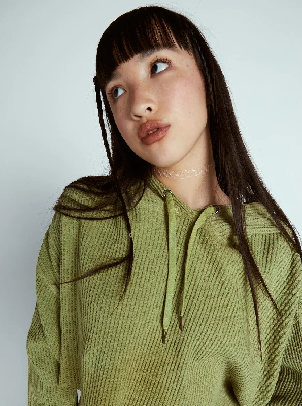 Exclusive Savings Chloe Kim Off Duty Crop Hoodie - Iguana