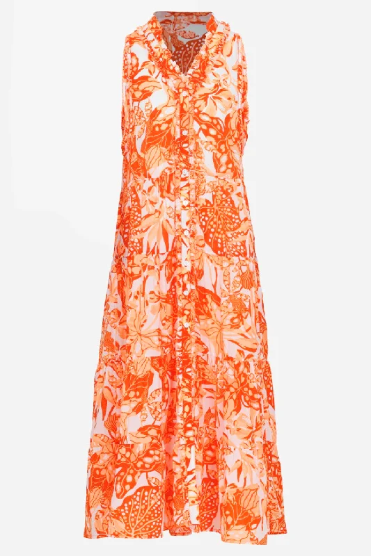 Crazy Deals Kids Long Dress Nana - Orange Jengel