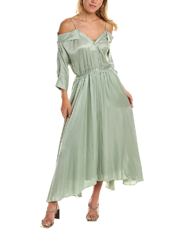 Big Savings SIMKHAI Kiari Silk-Blend Shirtdress