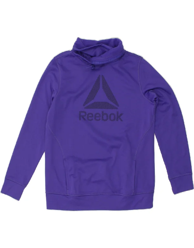 Great Deals REEBOK Womens Graphic Sweatshirt Jumper UK 16 Large Purple