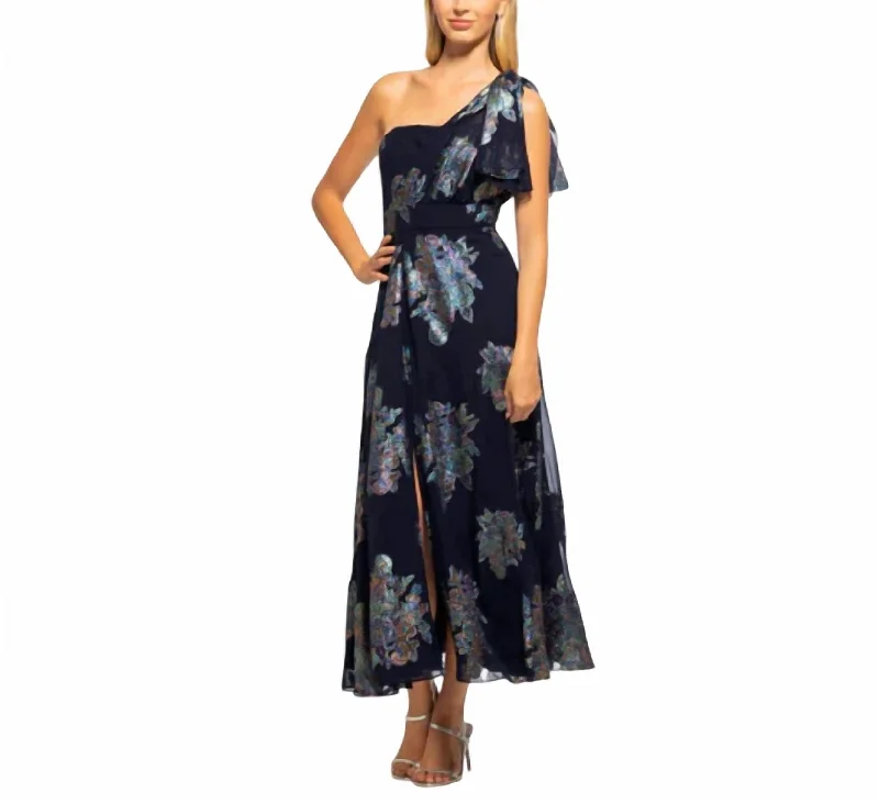Best Deals Erina One Shoulder Dress In Navy...