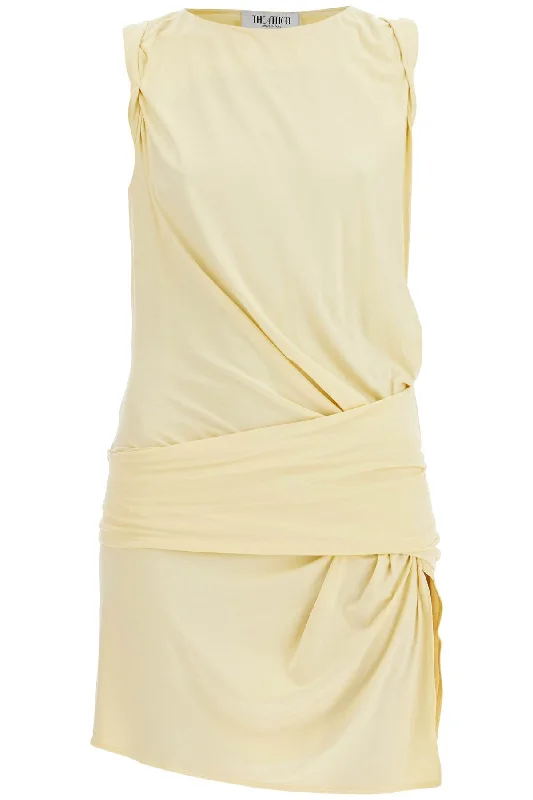 Blowout Sale The Attico Women's Dusty yellow Sleeveless Mini Dress For Casual And Evening
