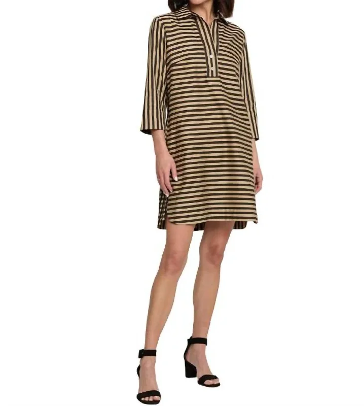 Shop and Save Aileen Shirt Dress In Latte, Black