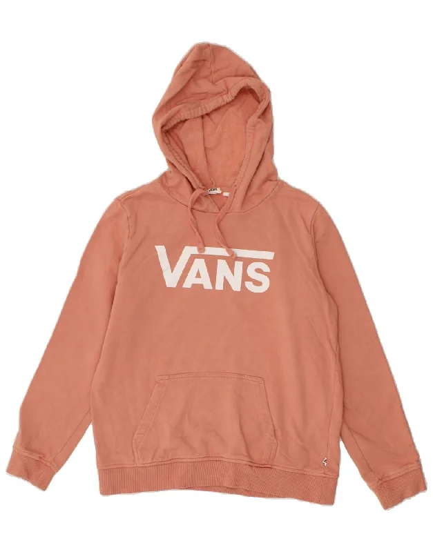 Overstock Sale VANS Womens Graphic Hoodie Jumper UK 14 Medium Beige Cotton
