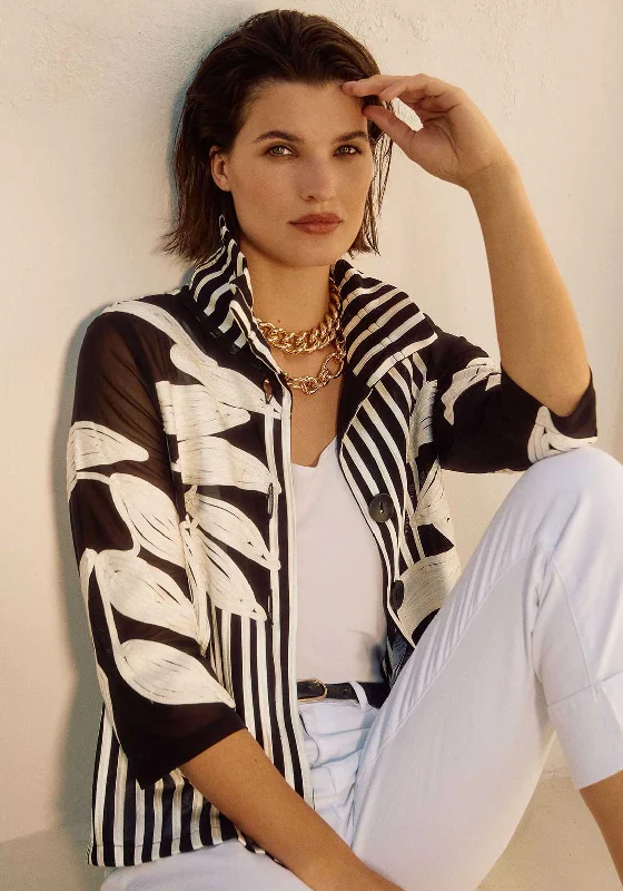 Super Savings Joseph Ribkoff Embroidered Striped Jacket, Black