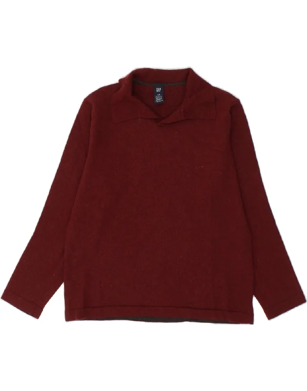 Special Discount GAP Womens Polo Neck Jumper Sweater UK 16 Large Maroon Merino Wool