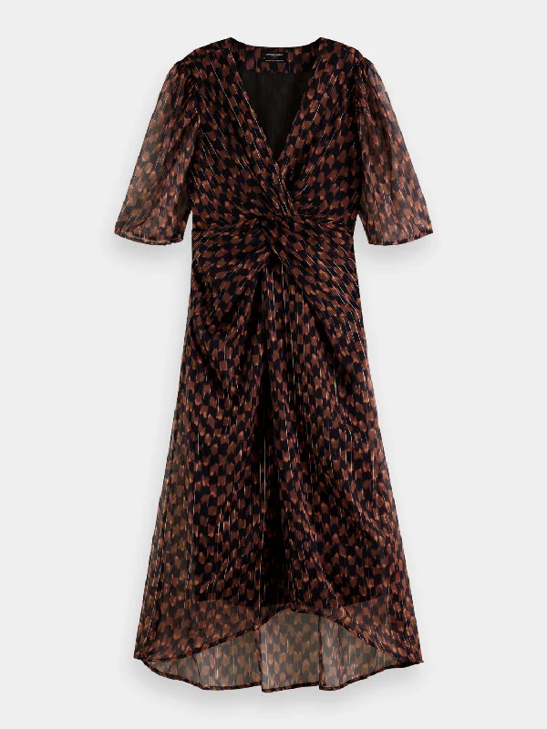 Deep Discounts Knotted lurex midi dress