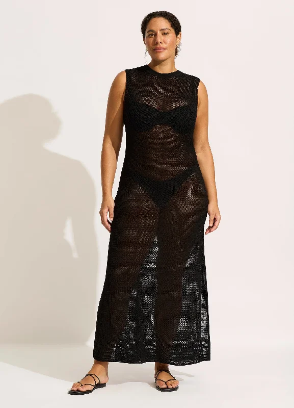 Don't Wait Kasbah Maxi Knit Dress - Black
