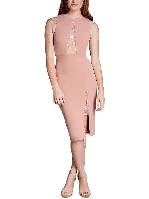 Weekend Deal Womens Beaded Knee Bodycon Dress