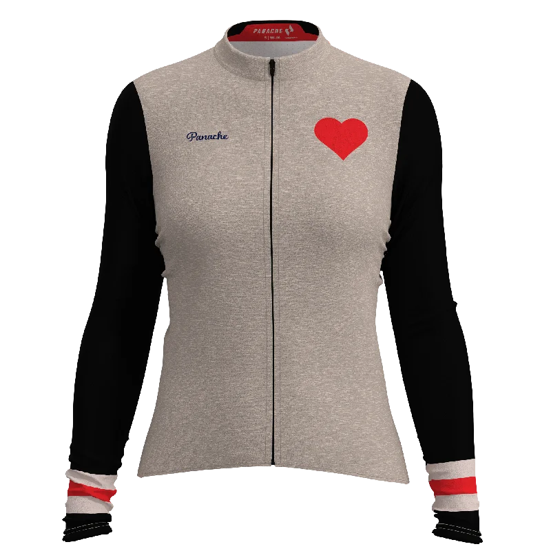 Online Exclusive W's Pro THERMAL Long Sleeve Jersey - Vintage Heart