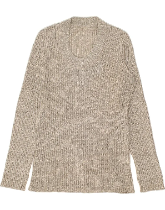 Buy More, Save More VINTAGE Womens Boat Neck Jumper Sweater UK 14 Medium Grey