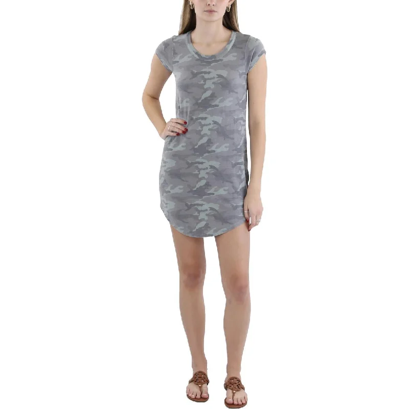 Today’s Deal Womens Camouflage Above Knee Shirtdress